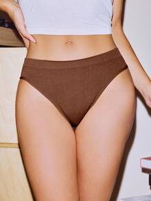 Lowkey Lull 7pcs/Pack Women's Solid Color Elastic Waist Seamless Briefs - Multicolor - View 7