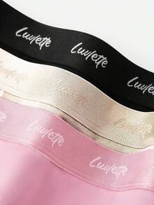 LUVLETTE Plus 3件組女款輕盈舒適棉質 Logo 高腰基礎四角內褲 男式內褲風內衣 可當外穿 適合青少年女孩與年輕女性 - 彩色 - 查看 8