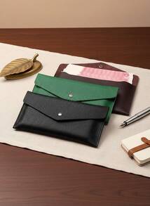 Cirelle 1 件 PU 皮革现金信封，可重复使用现金信封钱包，适合旅行和预算，多功能钞票钱包套信封夹硬币 - 彩色 - 查看 6