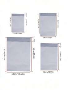 100 buc/set Saci poștali autoadezivi groși, albi, noi, pentru curier, potriviți pentru transport, expediere poștală și ambalaje comerciale