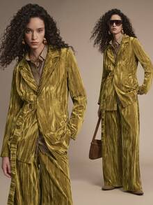 Florisole 女士优雅休闲波西米亚风套装 - 金色 - 查看 5