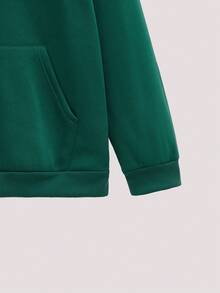 Open Phase 男士波士顿字母印花休闲连帽卫衣，返校季，秋冬季穿搭，日常搭配，男友/老公礼物，春季 - 綠色 - 查看 4