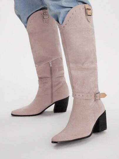 Styleloop Kadınlar İçin Minimalist Giyilebilir Rahat Ahşap Topuklu Sıcak Botlar, Müzik Festivalleri, Cadılar Bayramı, Noel ve Partiler İçin Uygun