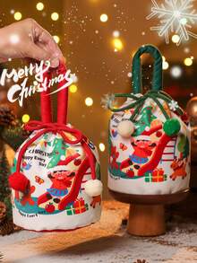 Cirelle 1个，圣诞礼品袋，圣诞夜苹果包装袋，糖果礼品袋，手提糖果袋，创意礼品袋，圣诞夜纪念礼品袋，适用于圣诞节、礼品包装、送礼。 - 彩色 - 查看 2