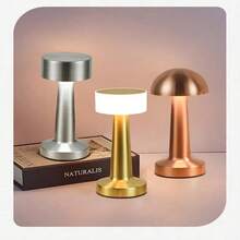 1PC Minimalist Metal Touch Control Dimmable Color Changing Desk Lamp, USB Rechargeable Small Night Light Suitable For Living Room, Dining Room, Bedroom, Nightstand, Home Decor - Multicolor - View 10