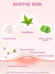 SlowSunday 爱心祛痘贴，可爱粉色爱心造型，水胶体材质，超薄设计，全覆盖，防水透气，清爽舒适，温和不刺激，妆前及日常护理皆可使用，遮瑕效果更佳，适用于面部及身体，有效遮盖痘痘和瑕疵，Y2K风格，适合约会、生日、周年纪念日或任何特殊场合，派对必备，夏季适用。 - 彩色 - 查看 3