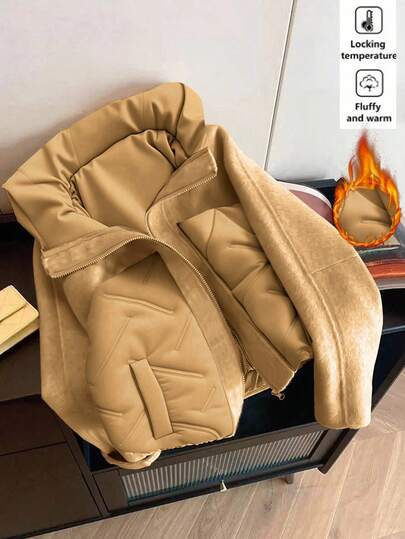 Franclia Fashionable Casual Daily Versatile Thick Patchwork Hooded Short Women Padded Coat, Autumn/Winter