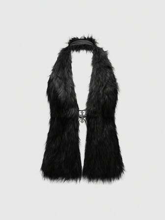 Grunge Punk Canotte da donna taglie forti con lacci e schiena scoperta, di colore unito