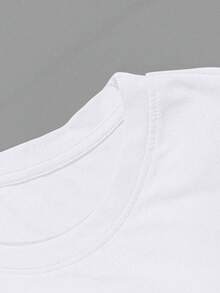 Manfinity Dauomo 男士休闲汽车印花短袖T恤，夏季 - 白色 - 查看 3