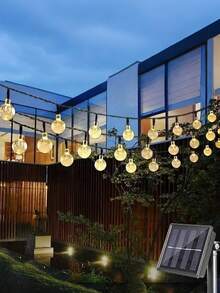 Waterproof Solar Bubble Ball Light String Lights Outdoor Lighting Crystal Ball String Light Halloween Christmas GardenParty Decoration