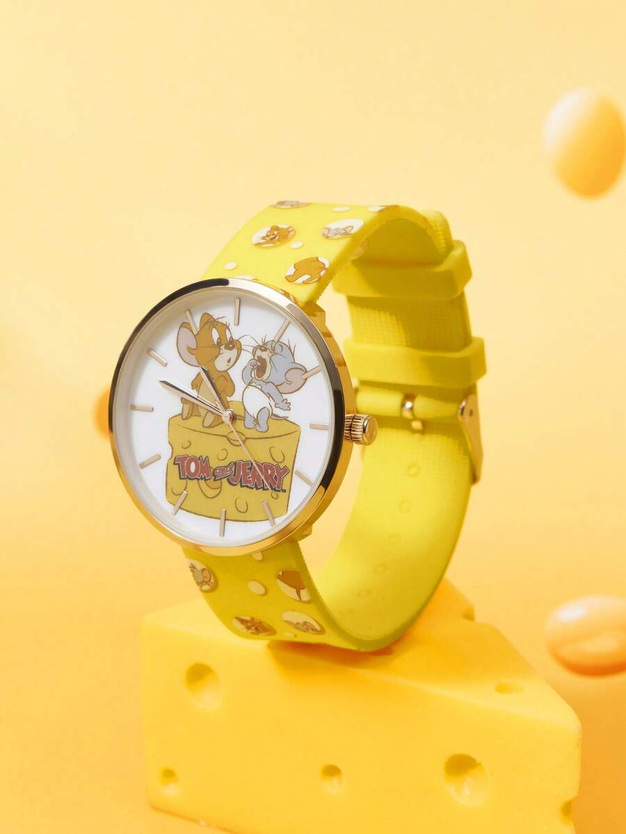 TOM & JERRY X SHEIN 卡通手表，可爱时尚的日常配饰