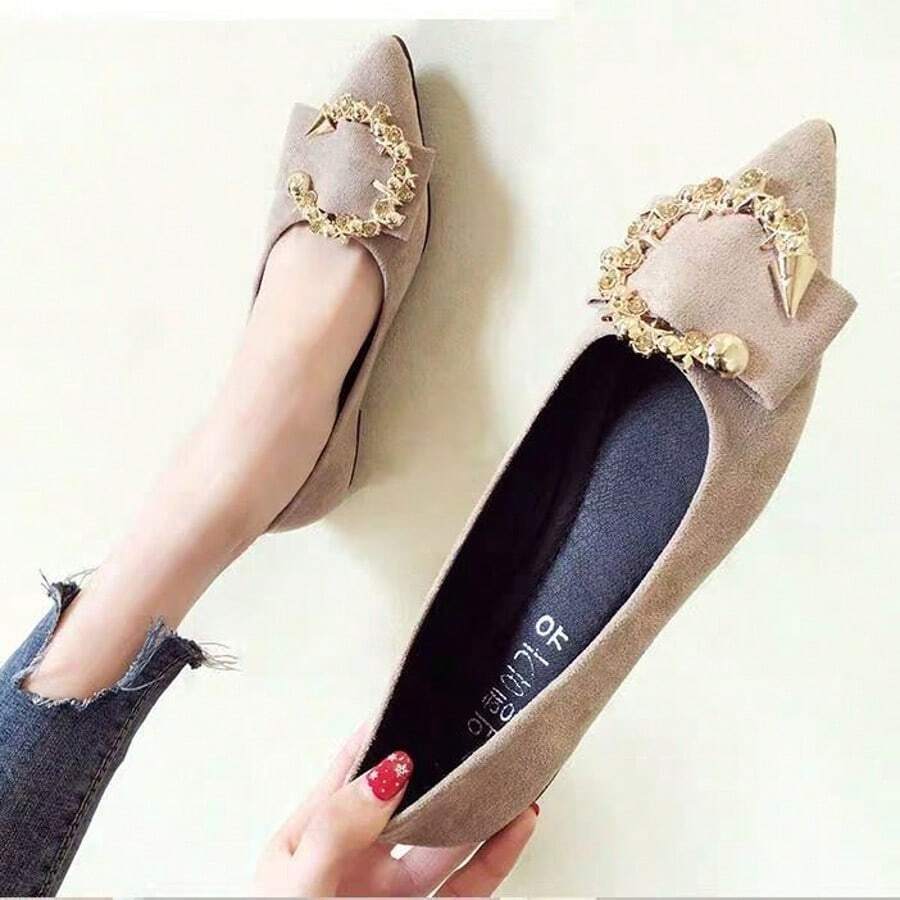 Women Flats - Beige - View 1