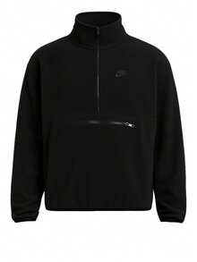 Nike Club Men's Half Zip Sweatshirt Black - Black - View 1