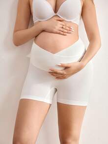 Set de 3 bragas de maternidad sin costuras, de alta elasticidad y cruce, ropa interior de embarazo y posparto de cintura alta - Multicolor - Ver 4