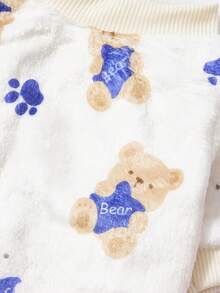 PETSIN 1 White Teddy Bear Flannel Pet Beige Flannel Thick Warm Pet Clothing - Multicolor - View 8