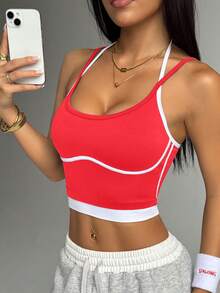 Easithlete 休闲运动背心，简约时尚，日常穿着及健身皆宜 - 紅色 - 查看 7