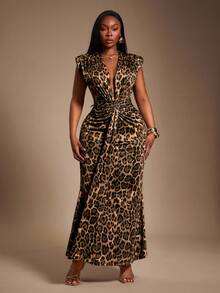 Radiana Áo hở vai, cổ chữ V sâu, thanh lịch, quyến rũ, gợi cảm, lấp lánh cỡ lớn dành cho nữ, mùa thu và mùa xuân, mùa hè, váy đuôi cá có đệm vai, thời trang tối giản để mặc hàng ngày, váy dự tiệc, phù hợp cho vũ hội, dạ hội, trang phục du ngoạn, ngày lễ tình nhân, lễ hội âm nhạc, hòa nhạc, tiệc hóa trang, đi chơi, nhiều lớp, ngày lễ, - màu nâu - Xem 7