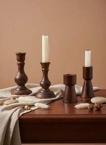 Cirelle 1pc Vintage Copper Color European Style Candle Holder, Bedroom/Living Room Desktop Candlestick Decor, Homestay/Hotel Decoration, Candlelight Dinner Props, Wedding Decorations, And Cafe Photoshoot Accessories , Rama Table Decor, Decor - Multicolor - View 8