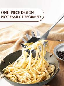 1pc Stainless Steel Pasta Spoon, Household Noodle Spoon, Bar Ice Scoop, Dumpling Scoop, Egg Scoop, Suitable For Families, Hotels, Restaurants, Bars, Etc Christmas Gift