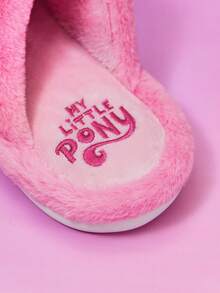 My Little Pony X SHEIN Women's Cute Embroidered Pony Home Slippers, Warm For Autumn/Winter,Gift Ideas