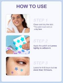 SlowSunday Star Blemish Patch, Cute Star-Shaped, Hydrocolloid Materials, Ultra-Thin Design, Full Cover, Waterproof & Breathable, Refreshing & Comfortable, Mild & Non-Irritating, For Pre-Makeup And Daily Care, Better Coverage, For Face & Body, For Covering Zits And Blemishes Pimple Patches, Y2K, Great For Dating, Birthday, Anniversary, Or Any Special Occasion, For Valentine's Day, Valentines Gift, Valentines Day Gift, Ideal For Party - Multicolor - View 4