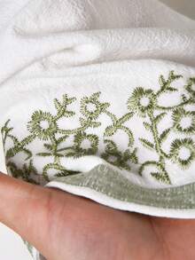 Rusticease Women's Floral Embroidery V-Neck Long Sleeve Shirt And Wide Leg Pants Casual 2-Piece Set Winter Two Piece Linen Set Blouse And Pants Set  Elegant Women's Sets - White - View 6