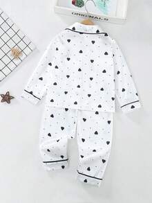 Bộ đồ mặc nhà thường ngày 2 món áo khoác cardigan và quần dài họa tiết da báo màu tương phản cho bé gái - trắng - Xem 2