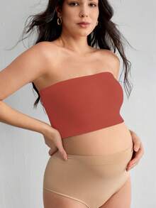 BloomMama Bestselling One-Shoulder Maternity Bra, Light Brown-Red - Red - View 4