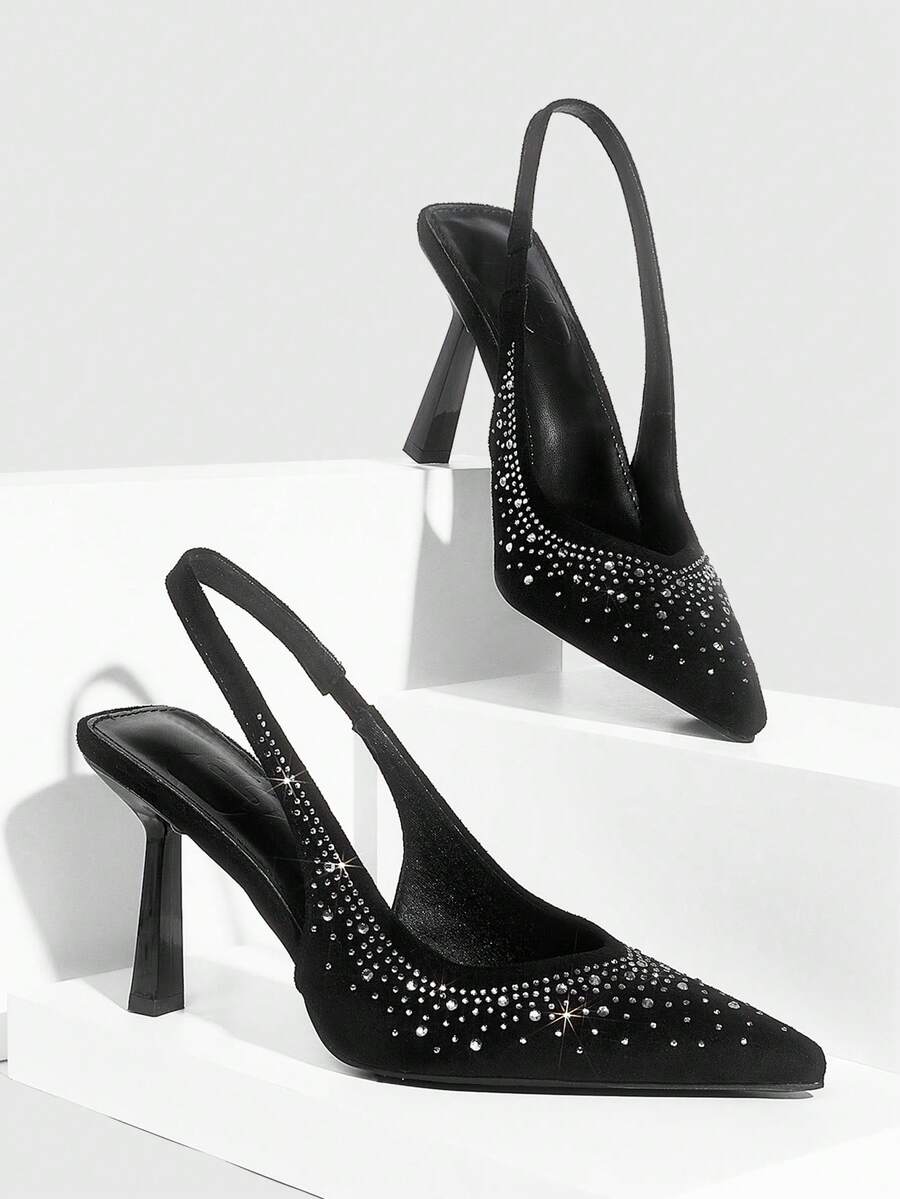 Stilvolle Pumps Schwarze Spitze Bild