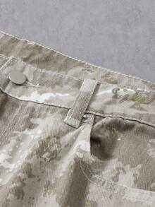 Manfinity Denimwave Quần jeans ống rộng màu sáng ngụy trang phong cách đường phố trẻ trung có túi lớn, Thu/Đông - Nhiều màu - Xem 7