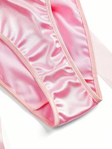 Fantasy Costume 3件套女士服装连体衣（连体衣、连裤袜、头饰） - 粉色 - 查看 5