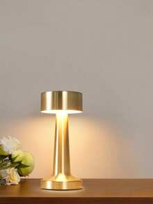 1PC Minimalist Metal Touch Control Dimmable Color Changing Desk Lamp, USB Rechargeable Small Night Light Suitable For Living Room, Dining Room, Bedroom, Nightstand, Home Decor - Multicolor - View 5
