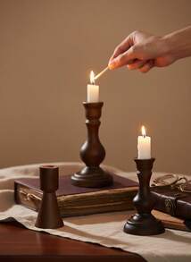 Cirelle 1pc Vintage Copper Color European Style Candle Holder, Bedroom/Living Room Desktop Candlestick Decor, Homestay/Hotel Decoration, Candlelight Dinner Props, Wedding Decorations, And Cafe Photoshoot Accessories , Rama Table Decor, Decor - Multicolor - View 10