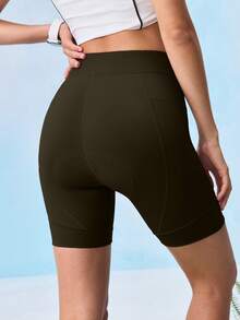 In My Nature Women's Cycling Jersey Fabric Brown Short Exposed Seam - Brown - View 2