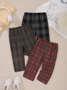 Souflis Souflis 男婴休闲纯色格子松紧腰裤三件套，三种颜色可选，舒适透气。这款男婴格子裤采用经典设计和柔软面料，适合各种休闲场合。无论是日常居家、户外活动还是节日庆典，都能展现宝宝的可爱与时尚。简约的风格和百搭的颜色，使其成为打造萌娃造型的理想之选。 - 彩色 - 查看 2