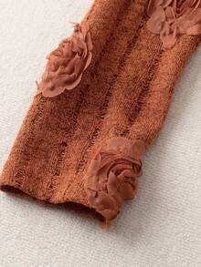 Franclia Asymmetrische, schöne Jacquard-Bluse mit Hohlmuster für Frauen (bestickter asymmetrischer Schnitt), Herbst