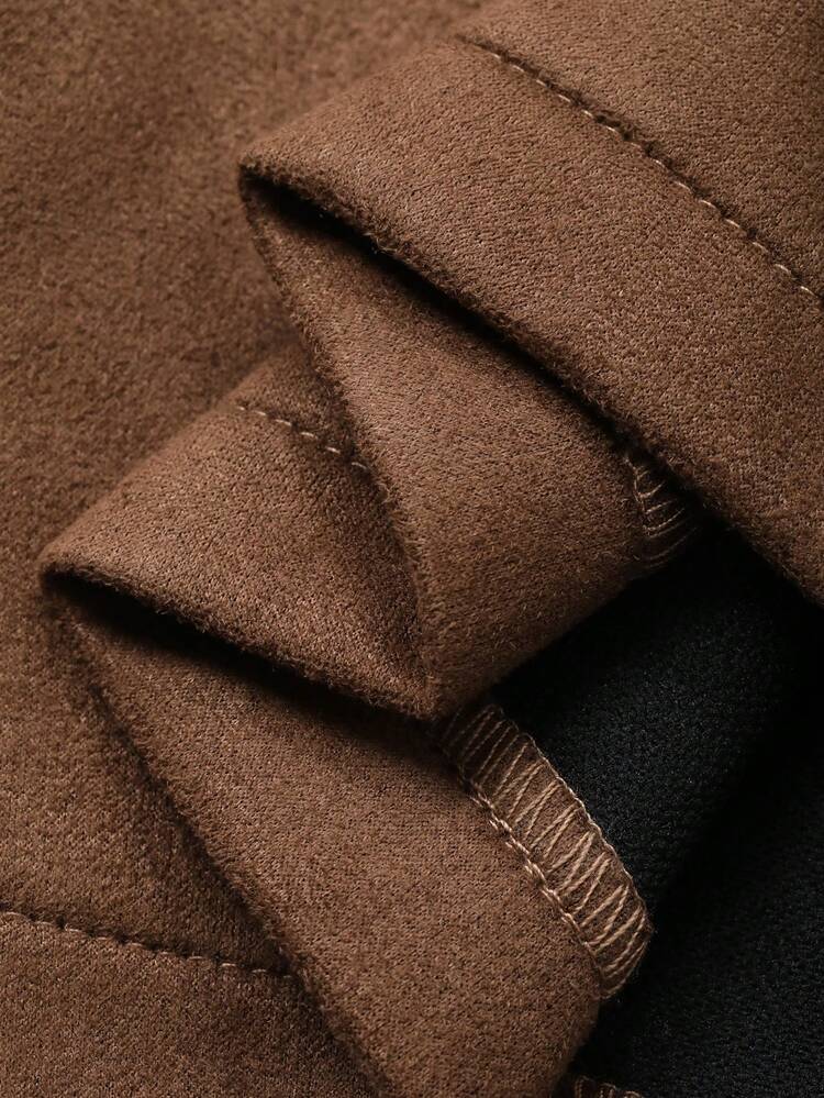 Tween Girls Faux Suede Lapel Long Pants Windbreaker Jacket, Fall Leather Jacket