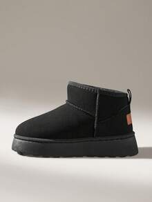 Solecia 女士厚底保暖休闲日常雪地靴 - 黑色 - 查看 3