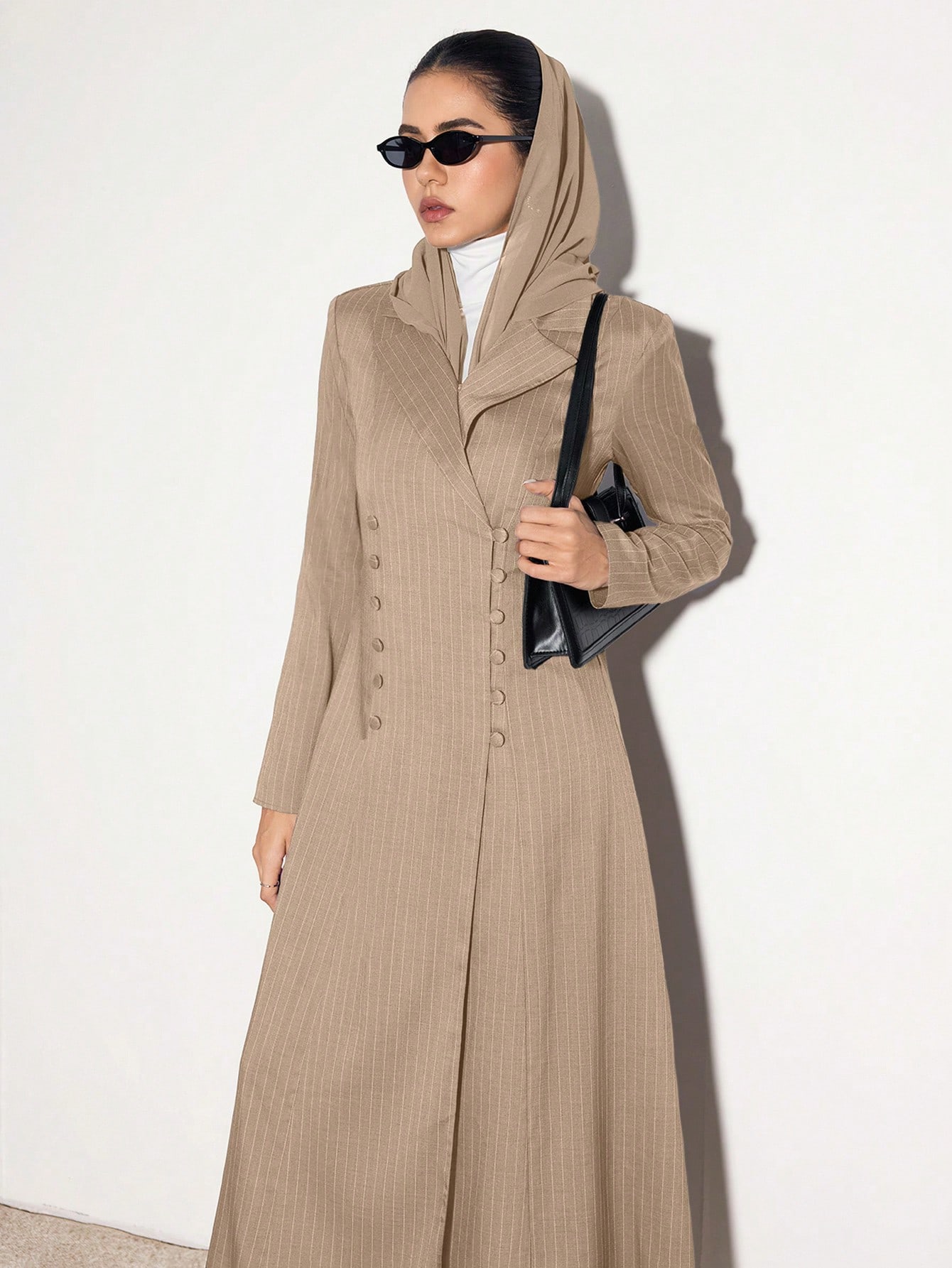 Modelyn عباءة نسائية أنيقة ذات أكمام طويلة وطبعات...