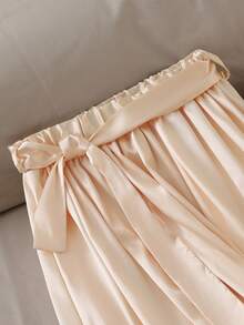 女童米色蝴蝶结半身裙，柔美A字廓形，可爱蝴蝶结装饰，轻盈飘逸，融合少女元素，适合春夏及各种甜美场合。 - 白色 - 查看 3