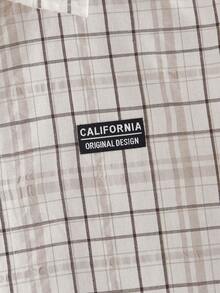 Manfinity VCAY Men's Casual Plaid Patchwork Shirt, Autumn - Multicolor - View 4
