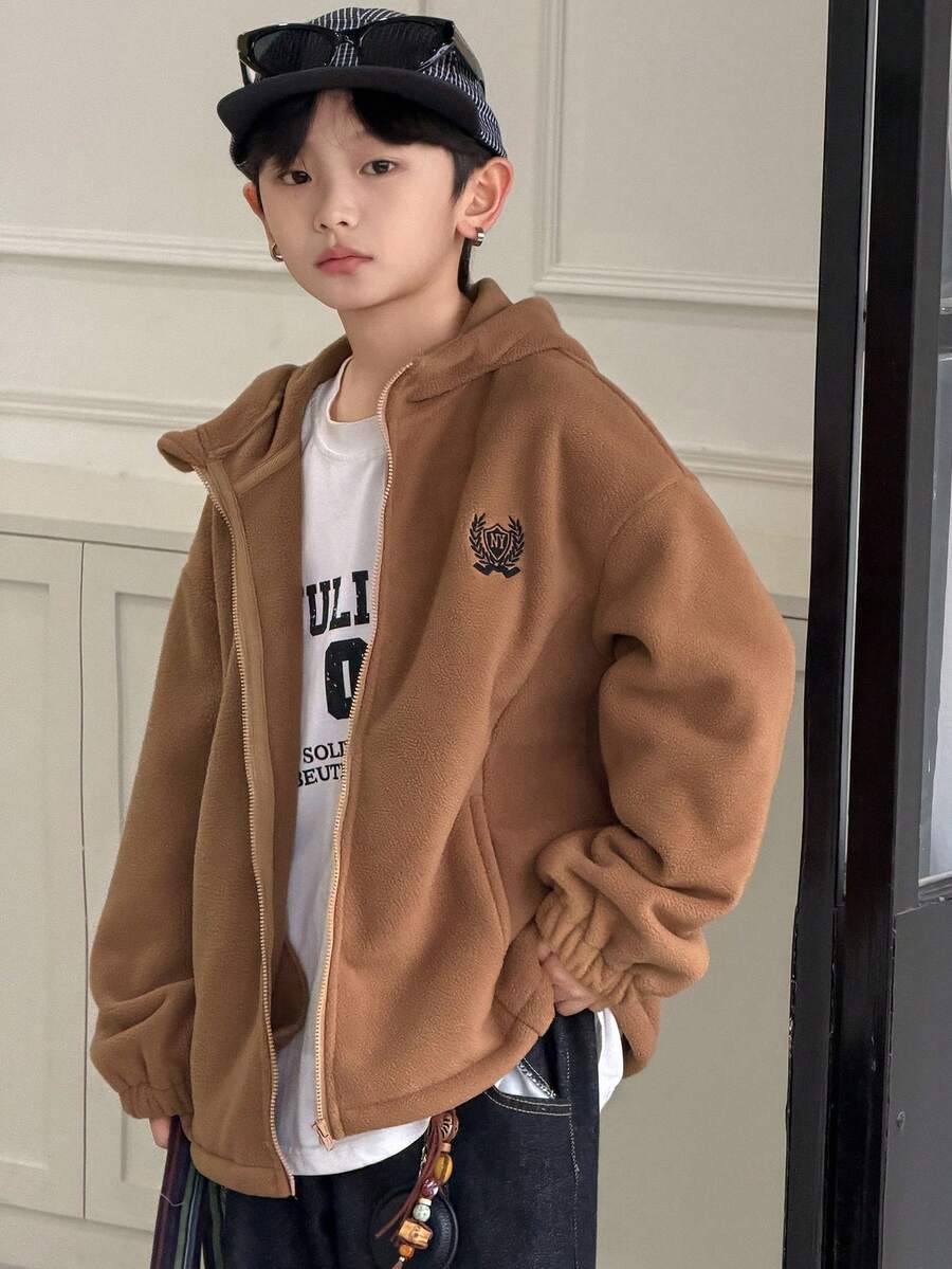 DAZY 男童秋季夹克 - 棕色 - 查看 1