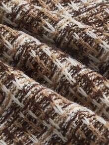 SHEIN MOD 女士休闲格子针织背心，秋季款