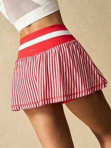 VARSIVA 女士条纹不对称腰带口袋运动裙裤 - 彩色 - 查看 7