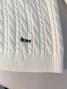 Airaco 男士白色绞花针织毛衣，圣诞节，长袖上衣 - 白色 - 查看 4