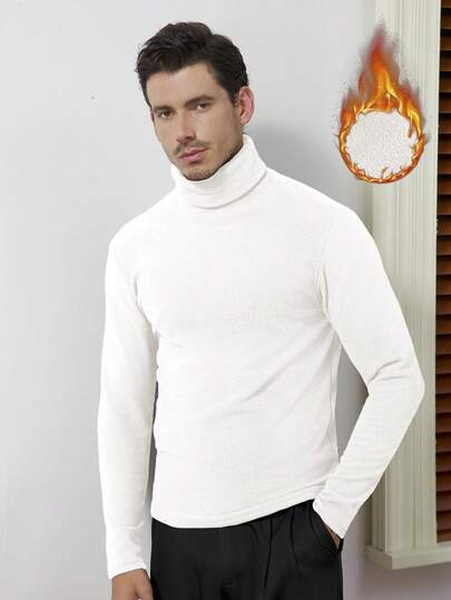 Core Aspect 男士休闲高领长袖保暖T恤