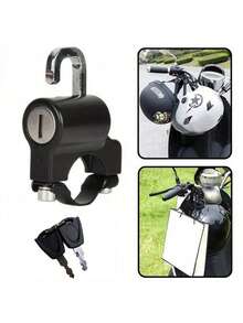 1pc Motorcycle Helmet Lock, Motorcycle Helmet Lock Motorcycle Accessories, Bicycle Helmet Lock Motorcycle Helmet Lock Electric Motorcycle Helmet 22-28mm Handlebar Clamp Sleeve Scooter Lock Accessories - A - View 2