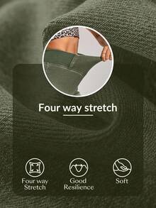 SHEIN Tall Quần Jeans Denim Nữ Fade Casual Casual Casual - xanh quân đội - Xem 8