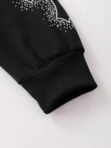 ROMWE MEN Street Life sweat-shirt à capuche graphique décontracté pour hommes, style de rue rétro, automne - Noir - Voir 3