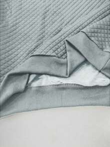 Manfinity Homme Men's Casual Versatile Solid Color Textured Crew Neck Quilted Textured Sweatshirt , Fall - Grey - View 5